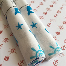 Тканина для рукоділля Вітрильник і якір, розмір 45 * 52 см від Fabric Editions