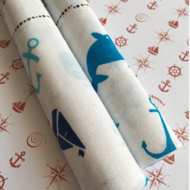 Ткань для рукоделия Парусник и дельфин, размер 45*52 см от Fabric Editions