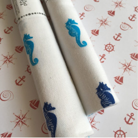 Ткань для рукоделия Морской конек, размер 45*52 см от Fabric Editions