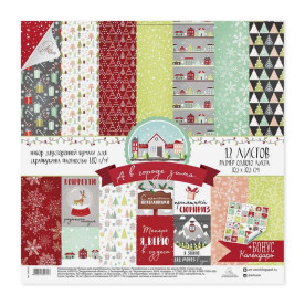 Набор бумаги "А в городе зима",12 л, 30.5*30.5 см,180 гр/м от АртУзор