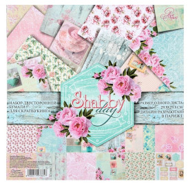 Набір двостороннього паперу "Shabby day", 12 аркушів 30,5 * 30,5 см від АртУзор