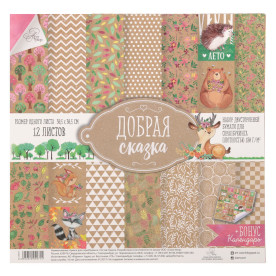 Набір двостороннього паперу "Добра казка" 12 л, 30,5 * 30,5 см, 180 г / м від АртУзор