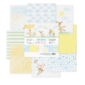 Набір паперу "Назустріч вітру", 12 л, 15,5 * 15,5 см, 180 гр / м від АртУзор