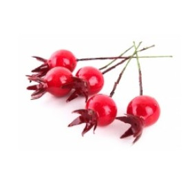 Ягода шипшини, колір червоний, 2 см, 1 шт