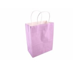 Пакет подарунковий з ручкою, колір фіолетовий 21х15х8 см, 1 шт