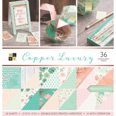 Набор двусторонней бумаги с тиснением Copper Luxury, 18 листов от DCWV 