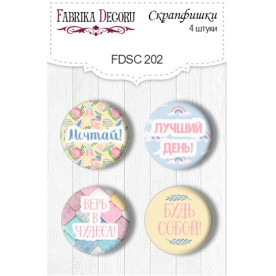 Набір фішок "Мрій!" 4 шт, 25 мм від Фабрика Декору