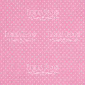 Відріз тканини льон Рожевий горошок, розмір 35 * 75 см від Фабрика Декору