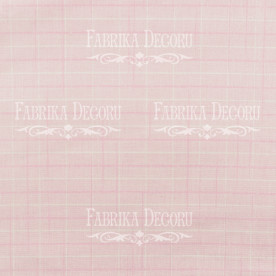 Відріз тканини бавовна Ніжно-рожева клітинка 35 * 70 см від Фабрика Декору