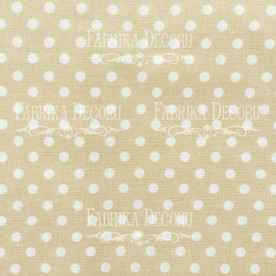 Отрез ткани Горошек на бежевом 25*55 см от Фабрика Декора