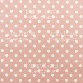 Відріз тканини Горошок на рожевому, 25 * 55 см від Фабрика Декору