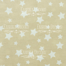 Відріз тканини Зірки бежеві, 25 * 55 см від Фабрика Декору