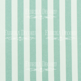 Отрез ткани Бело-мятные полосы, 25*55 см от Фабрика Декора