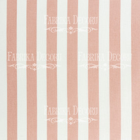 Відріз тканини Біло-рожеві смуги, 25 * 55 см від Фабрика Декору