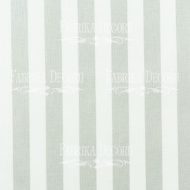 Відріз тканини Біло-сірі смуги, 25 * 55 см від Фабрика Декору