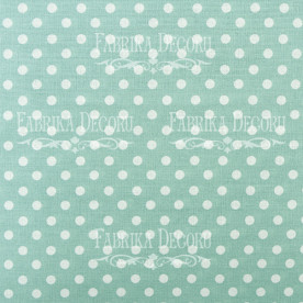 Відріз тканини Горошок на мятном, 35 ​​* 70 см від Фабрика Декору