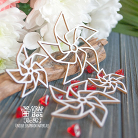 Чіпборд паперовий вітрячок, 4 шт, 64 * 66 мм від Scrapbox