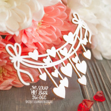 Чіпборд гірлянда з підвісками сердечками, 80 * 55 мм від Scrapbox