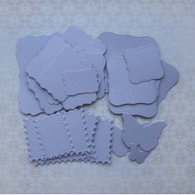 Набор высечек сиреневый, перламутр, размер 9.5-2.5 см, 27 эл.