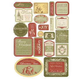 Набір наклейок для скрапбукінгу Happy Holidays Stickers від Melissa Frances