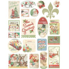 Набір наклейок для скрапбукінгу Retro Stickers Christmas від Melissa Frances
