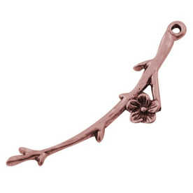 Металева підвіска "Гілочка" 47х9 мм, 5 шт.