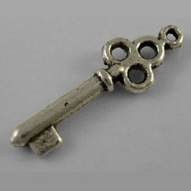 Металлическая подвеска "Ключик" 18х11 мм, 5 шт.