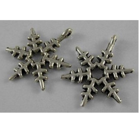 Металева підвіска "Сніжинка" 21х24 мм, 4 шт.