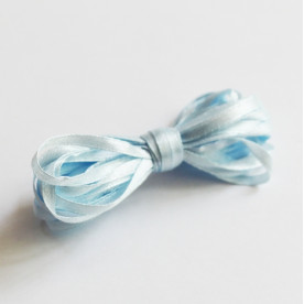 Атласная лента нежно-голубого цвета, ширина 3мм, длина 5 м. 