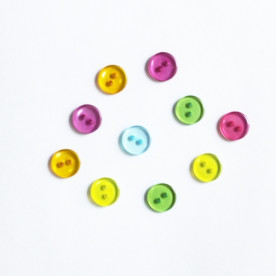 Набор разноцветных пуговиц 11 мм, 10 шт.