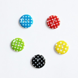 Набір ґудзиків "В горошок" 15 мм, 5 шт.