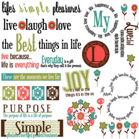 Набір кольорових натірок 12x12 Vintage Poppy Rub-Ons від Lily Bee Design