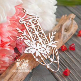 Чипборд Фонарик с цветами Hm-075 Scrapbox