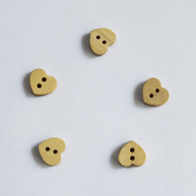 Дерев'яна гудзик "Сердечко" 13х11 мм, 1 шт.