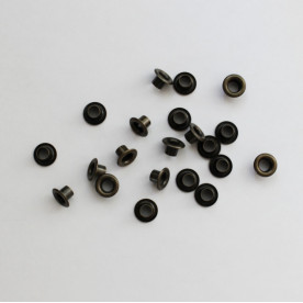 Набір люверсів зі зворотним кільцем діаметр 5 мм колір антик, 20 шт.