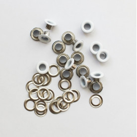 Набір люверсів 5 мм колір білий, 20 шт.