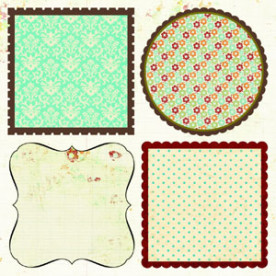 Лист высечек для скрапбукинга French Couture Die-Cut Frames от Lily Bee Design