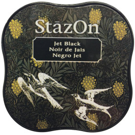 Сольвентні чорнило StazOn Midi Ink Pad - Jet Black Tsukineko