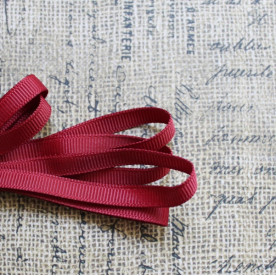 Репсова стрічка Dark Red, 6 мм, 90 см.