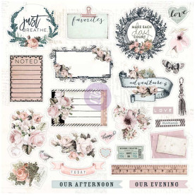 Набір вирубування і наклейок Prima Traveler s Journal Ephemera & Stickers, 12х21 см.