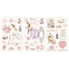 Стікери з чіпборда Love Story Chipboard Stickers 12.5х20 см 3 шт Prima