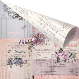 Двусторонняя скрапбумага Through The Years - Lavender, 30x30 Prima