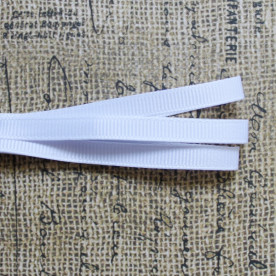 Репсова стрічка White, 6 мм, 90 см.