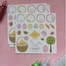 Наклейки Весна 15х15 см First Edition