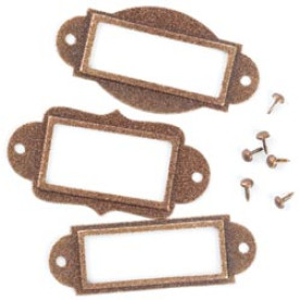Набір металевих рамок Label holder мідь від Making Memories