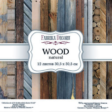Набір скраппаперу Wood natural, 30,5x30,5 см, Фабрика Декора