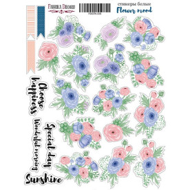 Набор наклеек (стикеров) 008, Flower mood, Фабрика Декора