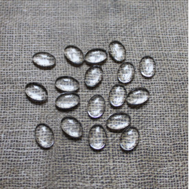 Прозорий скляний кабошон 10х14 мм, товщина ок. 4 мм