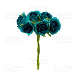 Трояндочки, Бірюзові, 6 шт Фабрика Декору