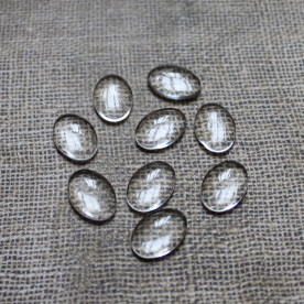 Прозорий скляний кабошон 18х13 мм, товщина 4-5 мм